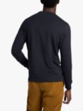 Farah Burt Long Sleeve Organic Cotton T-Shirt, True Navy