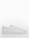 Mango Base Low Top Leather Trainers, White