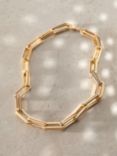 Mint Velvet Double Rectangle Link Chain Necklace, Gold