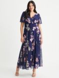 Scarlett & Jo Isabelle Flower Maxi Dress, Blue/Multi