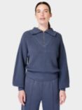 Sweaty Betty Modern Collared Jumper, Endless Blue