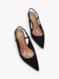 Kurt Geiger London Belgravia Suede Slingback Court Shoes, Black