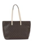 Calvin Klein Logo Tote Bag, Brown Mono