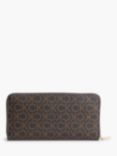 Calvin Klein Large Recycled Zip Logo Wallet, Brown