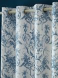 Laura Ashley Tuileries Pair Lined Eyelet Curtains, Midnight