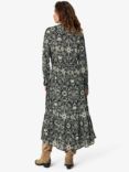 Noa Noa Louise Floral Tapestry Print Tiered Maxi Dress, Black/Off White
