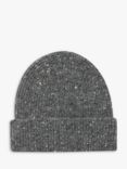 Celtic & Co. Unisex Donegal Wool Beanie Hat, Charcoal