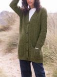 Celtic & Co. Cable Boyfriend Cardigan, Olive