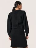 Soaked In Luxury Tuesday V Neck Button Cardigan, Black