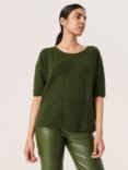 Soaked In Luxury Tuesday 3/4 Sleeve Wool Blend Jumper, Kombu Green