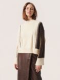 Soaked In Luxury Llena Textured Jumper, White/Multi
