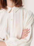 Soaked In Luxury Lilley Loose Fit 3/4 Sleeve Shirt, Whisper White
