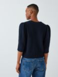 John Lewis Cotton Bouclé Cardigan, Navy