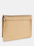 Whistles Alicia Leather Clutch, Gold