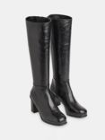 Whistles Clara Leather Knee High Boots, Black