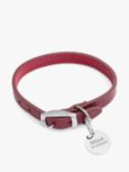 Treat Republic Personalise Leather Dog Collar, Red