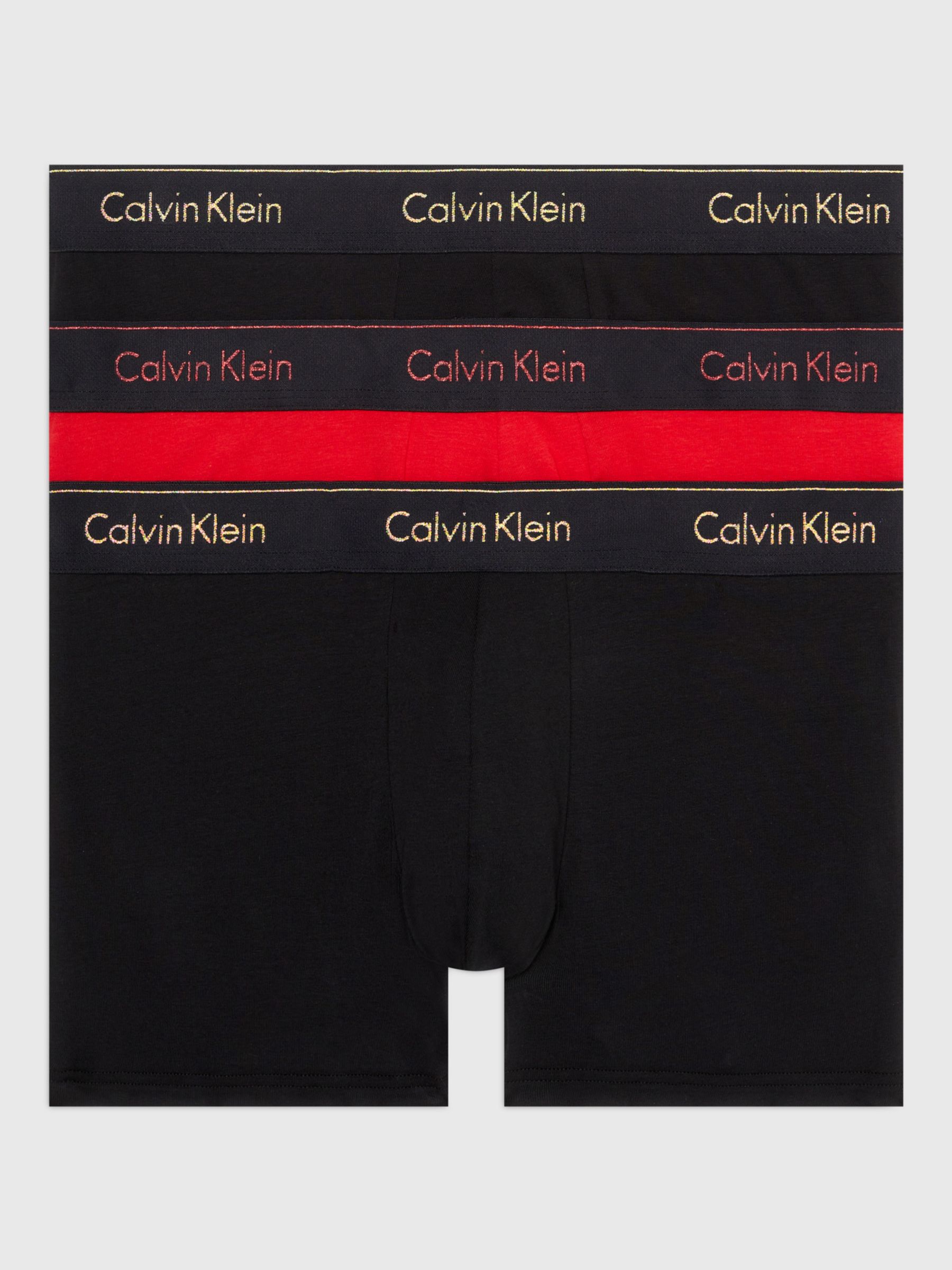Calvin Klein Holiday Trunks, Pack of 3, Black, L