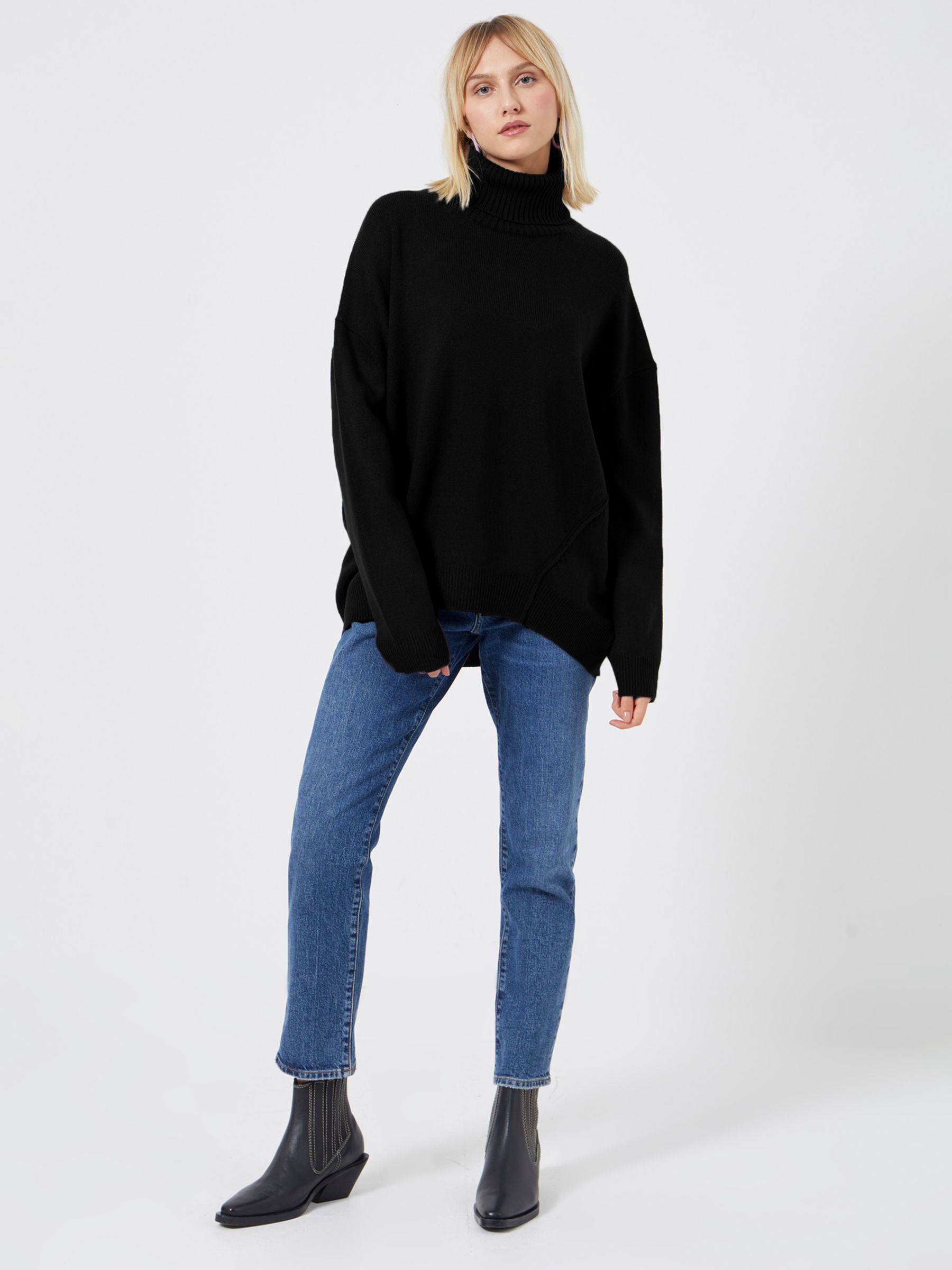 French Connection Babysoft Forward Seam Roll Neck Jumper