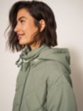 White Stuff Lorena Quilted Coat, Mid Green