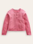 Mini Boden Kids' Pointelle Cotton Cardigan, Formica Pink