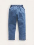 Mini Boden Kids' Pull-On Denim Trousers, Mid Vintage Denim