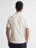 Reiss Tokyo Cuban Collar Short Sleeve Shirt, Ecru