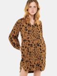 Whistles Striking Leopard Print Mini Dress, Brown