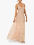 Lace & Beads Lorelai Maxi Dress, , Blush Pink