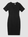 John Lewis Taylor Ponte Short Sleeve Dress, Navy