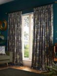 Clarke & Clarke Congo Forest Pair Lined Pencil Pleat Curtains, Forest