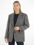 Tommy Hilfiger Relaxed Wool Blend Check Blazer, Blue/Grey