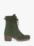 Celtic & Co. Suede Block Heel Derby Boots, Olive
