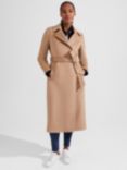 Hobbs Petite Livia Belted Wool Coat, Camel