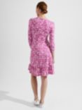 Hobbs Ami Floral Jersey Dress, Pink/Multi, Pink/Multi