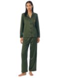 Lauren Ralph Lauren Solid Satin Long Sleeve Pyjama Set