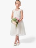 Angel & Rocket Valerie Petal Shoulder Bridesmaid Dress, White