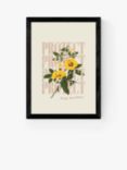 EAST END PRINTS Natural History Museum 'Yellow Floral' Framed Print
