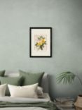 EAST END PRINTS Natural History Museum 'Yellow Floral' Framed Print