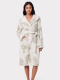 Chelsea Peers Leopard Cotton Towelling Robe, Off White