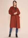 MOS MOSH Venice Oversized Overcoat, Burnt Ochre