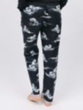 Cyberjammies Atlas Arctic Fox Print Pyjama Bottoms, Charcoal/White