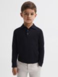Reiss Kids' Trafford Merino Wool Polo Shirt