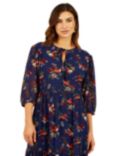 Yumi Filbert Boho Midi Dress, Navy