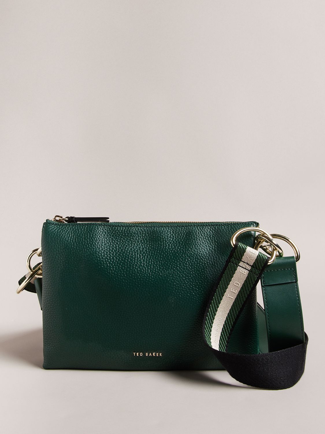 Ted Baker Parcey Floral Leather Crossbody Bag in Green