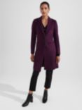 Hobbs Petite Tilda Wool Coat, Purple