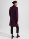 Hobbs Petite Tilda Wool Coat, Purple