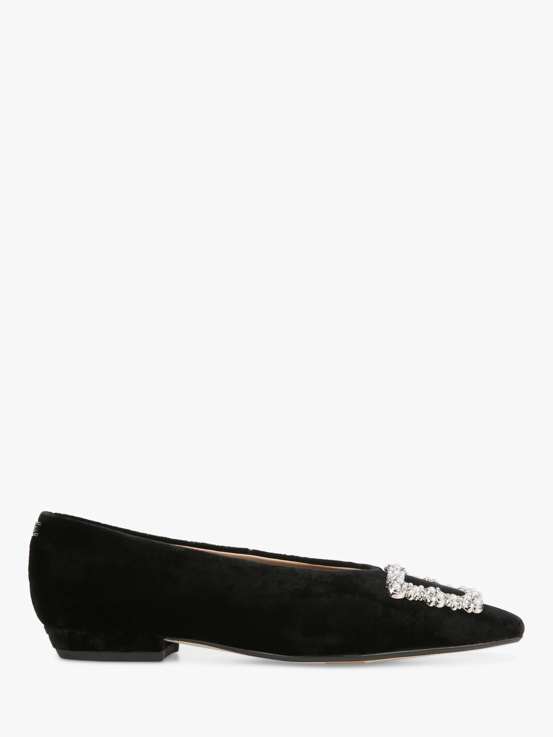 Sam Edelman Janina Luster Ballet Flats Black at John Lewis Partners