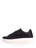 GUESS Vibo Mixed Leather Trainers, Black