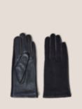 White Stuff Lucie Leather Gloves, Pure Black