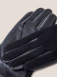White Stuff Lucie Leather Gloves, Pure Black
